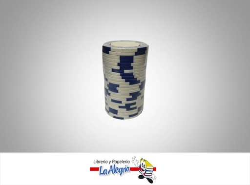 [704551400653] FICHAS PARA POKER DE CERAMICA BLANC 25UN MARCA S/M   