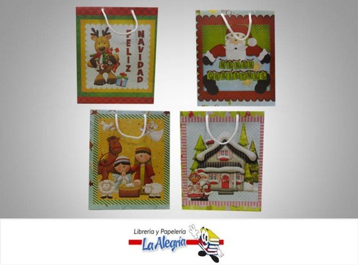 [7109312032831] BOLSA DE REGALO 24X20 D/NAVIDAD MARCA FIORELLA   