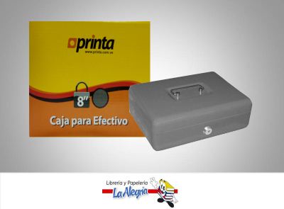 [713757147118] CAJA EFECTIVO CON LLAVE 8'' GRIS MARCA PRINTA