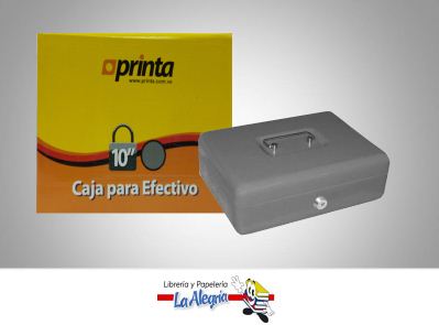 [713757147415] CAJA EFECTIVO CON LLAVE 10'' GRIS MARCA PRINTA