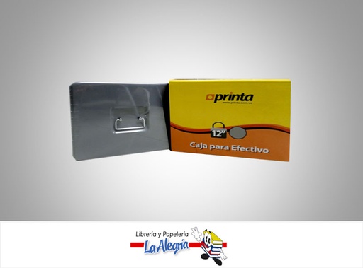[713757147613] CAJA EFECTIVO CON LLAVE 12'' GRIS MARCA PRINTA