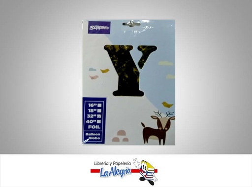 [721456868692] GLOBO FOIL 16'' LETRA Y DORADO UND MARCA SUPPLIES   