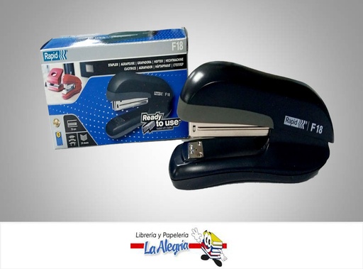 [7313461790513] ENGRAPADORA ESCRITORIO F18 26/6 LISA NEG MARCA RAPID   
