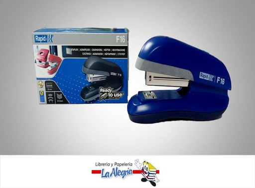 [7313464698526] ENGRAPADORA ESCRITORIO F16 26/6 LISA AZU MARCA RAPID   