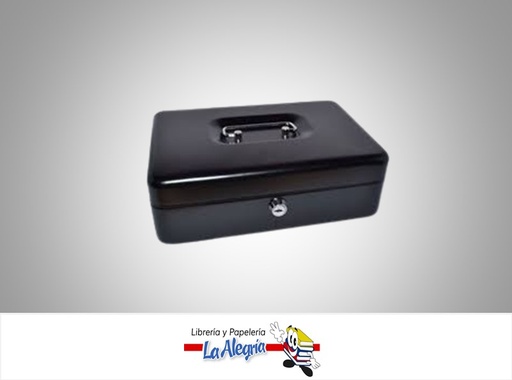 [736211553485] CAJA PARA EFECTIVO CON LLAVE 12'' NEGRO MARCA PRINTA
