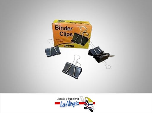 [736211596536] BINDER CLIPS 25 MM MARCA PRINTA   