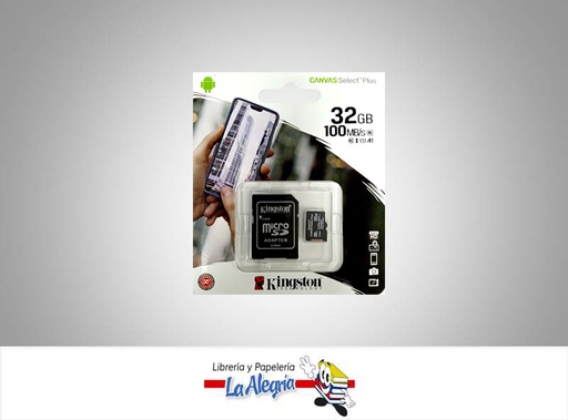 [740617298680] MEMORIA MICRO SD 32GB C/ADAPTADOR MARCA KINGSTON   