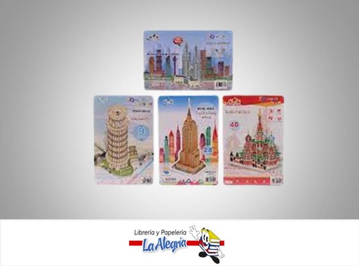 [7450112131322] ROMPECABEZAS 3D EDIF ARQUITEC 780-801262 MARCA MINGSHENG   