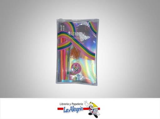 [7450112686013] SET ESCOLAR ARCO IRIS 7808512982; 8 PZAS MARCA MERLETTO