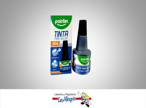 [7453010000943] TINTA PARA ALMOHADILLA INK30BK NEGRO 30ML UND MARCA POINTER