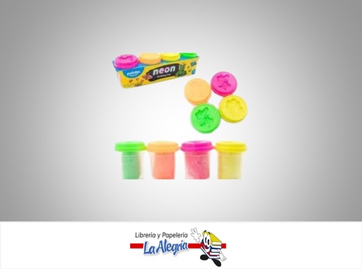 [7453010039530] PLASTIDEDOS DGH460N NEON 60 GR 4 COLORES MARCA POINTER