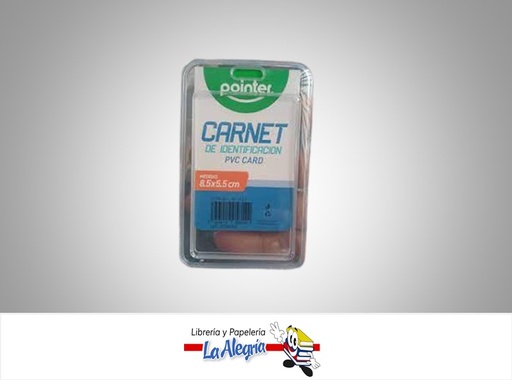 [7453010058142] PORTA CARNET PLASTICO ID1937 5.5X8.5 CM MARCA POINTER