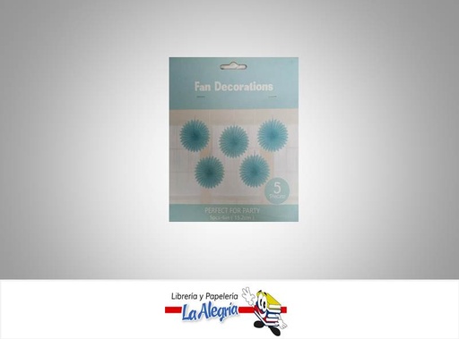 [7453010064730] ADORNO P/FIESTA ABANICO AZUL MARCA POINTER   