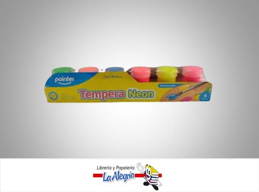 [7453010083519] TEMPERA NEON FR0620; 20 ML 6 COLORES MARCA POINTER