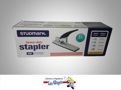 [7453015102130] ENGRAPADORA USO PESADO METAL ST04351 100 HOJAS MARCA STUDMARK