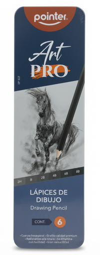 [7453038415507] LAPIZ DE DIBUJO HEXAGONAL DP-6ST SET 6 PIEZAS  MARCA POINTER