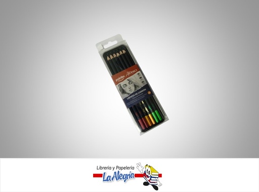 [7453038425902] LAPIZ CARBONCILLO SUAVE MEDIO DURO PACK 6UND MARCA POINTER CP-2248