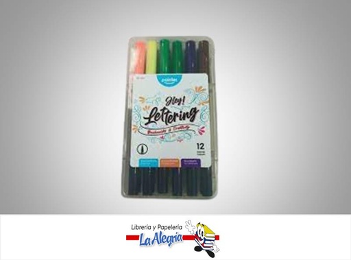 [7453038433631] MARCADOR LETTERING WC-2212; 12 COLORES MARCA POINTER