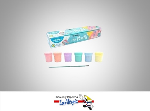 [7453038437226] TEMPERA PASTEL 20 ML 6 COLORES MARCA POINTER   