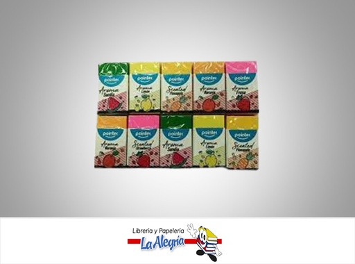 [7453038442442] BORRADOR CON AROMA 2.5X4CM 5 FRAGANCIAS MARCA POINTER   