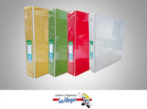 [7453038462044] CARPETA 3 AROS 1 1/2 CARTA ESCARCHADA MARCA POINTER