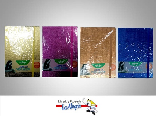 [7453038482189] LIBRETA NOTA EMPASTADO 14X21CM METALIZADO MARCA POINTER