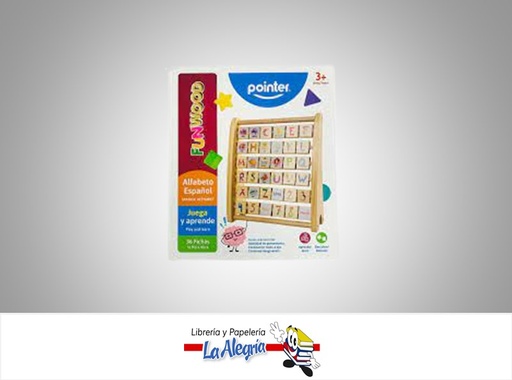 [7453038496063] JUEGO DIDACTICO ALFABETO FUNWOOD 36 FICH MARCA POINTER   