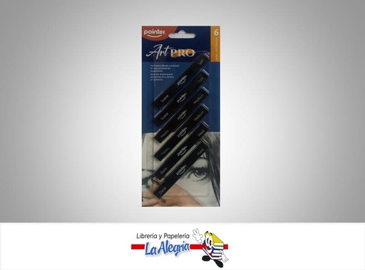 [7453038497954] CARBONCILLO BLISTER SUAVE/MEDIO/DURO 6UND CTZ-6 MARCA POINTER