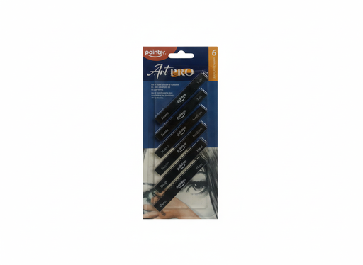 [7453038497954] CARBONCILLO BLISTER SUAVE/MEDIO/DURO 6UND CTZ-6 MARCA POINTER