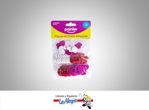 [7453038498777] FOAMI FIGURA ESCARCHADA CORAZON AUTOADHESIVA A281JCP84 MARCA POINTER