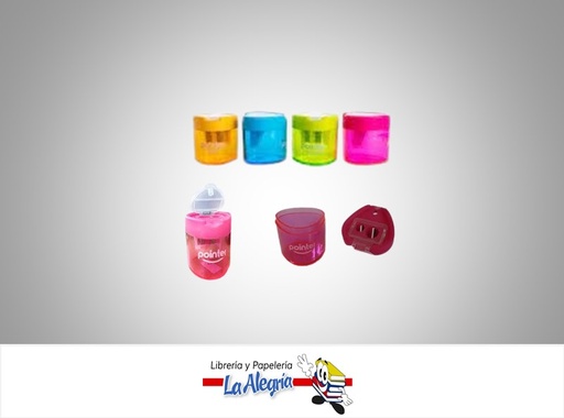 [7453078529981] SACAPUNTA CON DEPOSITO DOBLE SH1632; 4 COLORES MARCA POINTER