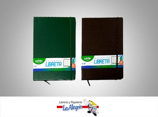 [7453078548494] LIBRETA NOTA EMPASTADA NB1717; 19X25CM 3 COLORES MARCA POINTER