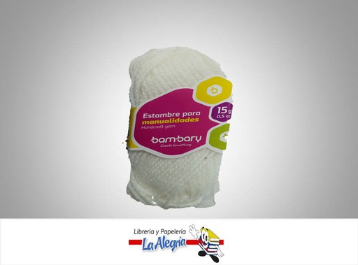 [7453086100844] ESTAMBRE ESCOLAR 15 GR BLANCO UND MARCA BAMBARY