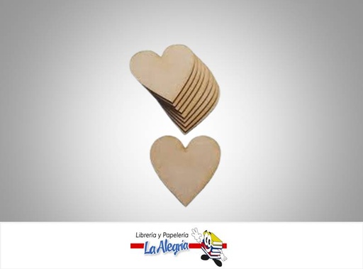 [7453086113950] FIGURA CORAZON MADERA PAQUETE 60 UND MARCA BAMBARY   