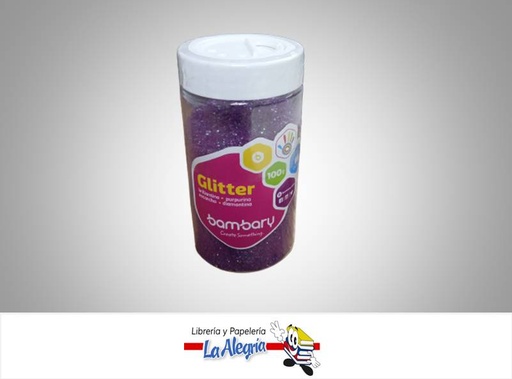 [7453086115763] ESCARCHA 100 GR PURPURA MEDIO PASTEL BA MARCA BAMBARY