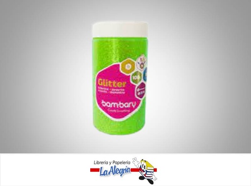 [7453086115824] ESCARCHA 100 GR VERDE NEON MARCA BAMBARY