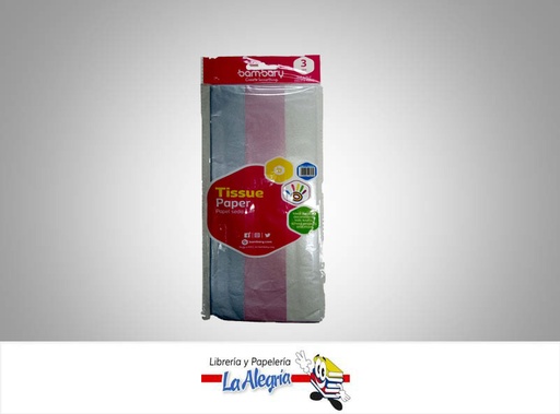 [7453086118139] PAPEL SEDA 50X70CM PERLADO 3 UND MARCA BAMBARY   