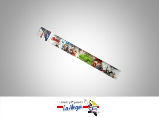 [7453091301724] REGLA ACRILICA 30 CM AVENGERS MARCA ARTESCO   
