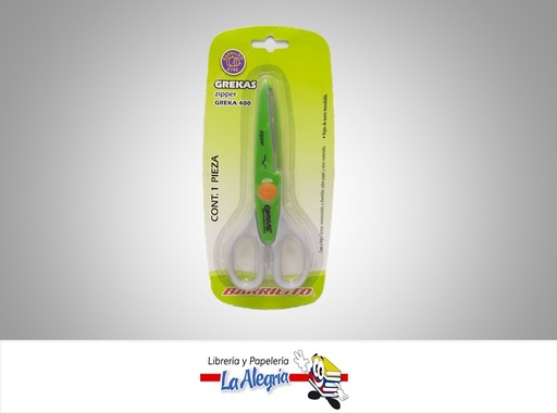 [7501214950448] TIJERA 6 FIGURA ZIPPER GREKA 400 UND MARCA BARRILITO   