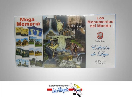 [7590001322018] JUEGO D/MEMORIA MONUMENTOS DEL MUNDO MARCA FAMILY GAMES   