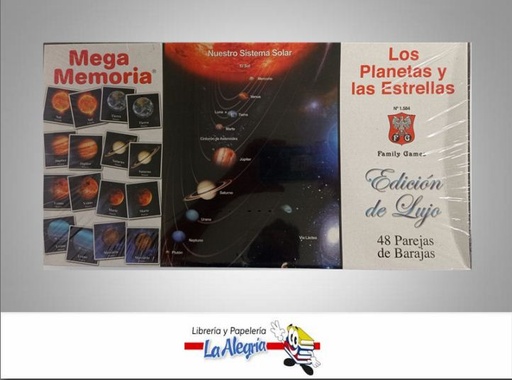 [7590001322032] JUEGO D/MEMORIA LOS PLANETA Y ESTRELLA MARCA FAMILY GAMES   