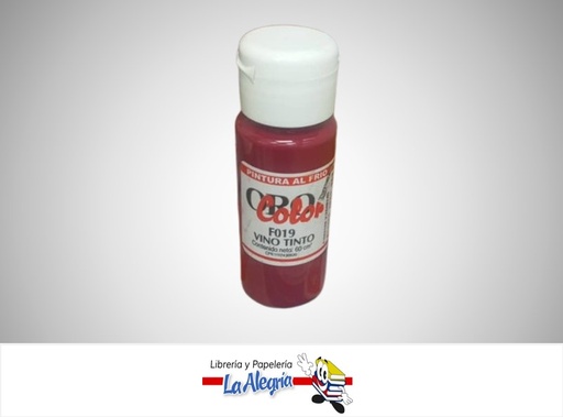 [7590015000506] PINTURA AL FRIO 60CC F019 VINOTINTO MARCA ORO COLOR   