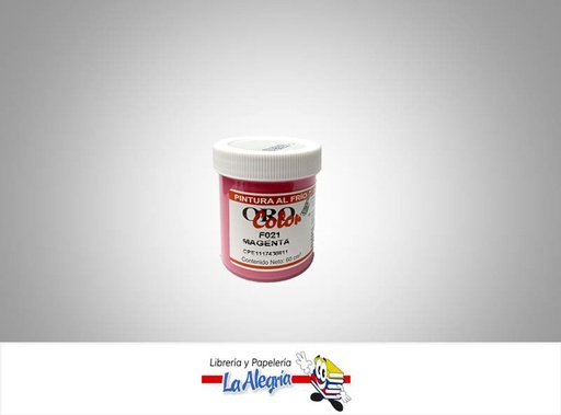 [7590015000520] PINTURA AL FRIO 60CC F021 MAGENTA MARCA ORO COLOR
