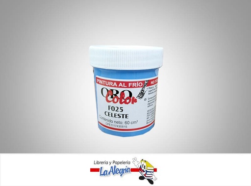 [7590015000568] PINTURA AL FRIO 60CC F025 CELESTE MARCA ORO COLOR