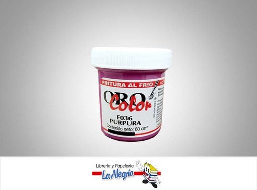 [7590015000674] PINTURA AL FRIO 60CC F036 PURPURA MARCA ORO COLOR   