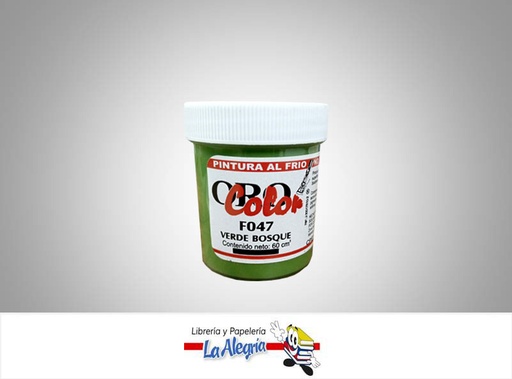 [7590015000780] PINTURA AL FRIO 60CC F047 VERDE BOSQUE MARCA ORO COLOR   