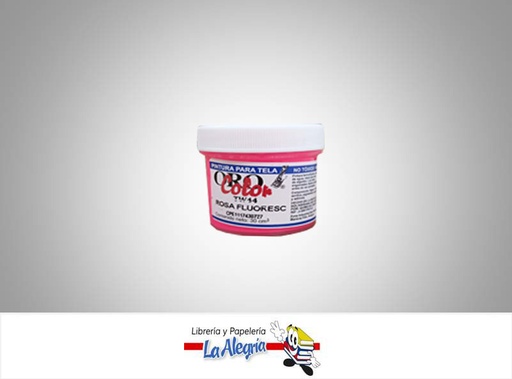 [7590015001008] PINTURA PARA TELA TW44 30CC ROSA FLUORESCEN MARCA ORO COLOR