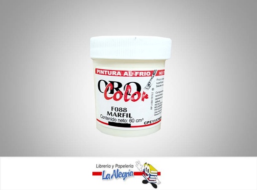 [7590015001190] PINTURA AL FRIO 60CC F088 MARFIL MARCA ORO COLOR   