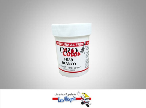 [7590015001206] PINTURA AL FRIO 60CC F089 BLANCO MARCA ORO COLOR   