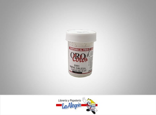 [7590015001220] PINTURA AL FRIO 60CC F091 NIEVE GRUESA MARCA ORO COLOR   